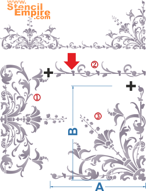 Ensemble classique 032b (Pochoirs à motifs classiques)