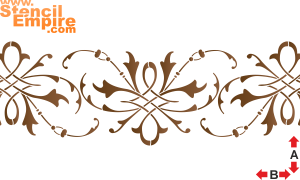 Bordure dentelle 48 - pochoir pour la décoration
