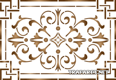 Monogramme classique 58 - pochoir pour la décoration