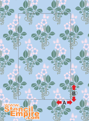 Papier peint Art Nouveau II - pochoir pour la décoration