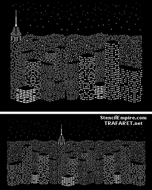 Nuit sur la ville 03 - pochoir pour la décoration