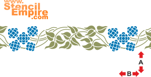 Petite fleur bleue - pochoir pour la décoration