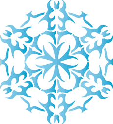 Flocon de neige XXII - pochoir pour la décoration