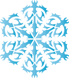 Flocon de neige XXIV - pochoir pour la décoration
