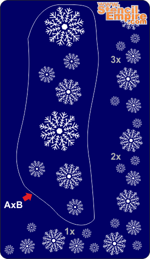 Bordure de flocon de neige - pochoir pour la décoration