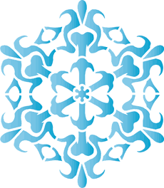 Flocon de neige XXIII - pochoir pour la décoration