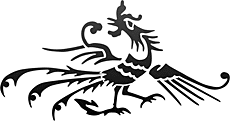 Coq qui marche - pochoir pour la décoration