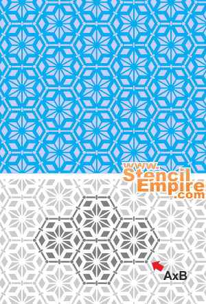 Motif oriental 01 - pochoir pour la décoration