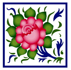 Grand églantier II - pochoir pour la décoration