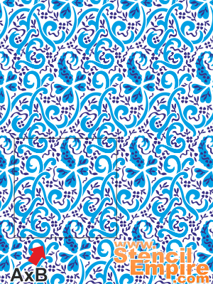 Papier peint persan 1 - pochoir pour la décoration