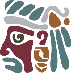Visage maya - pochoir pour la décoration