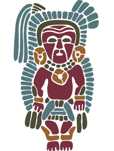Prêtre Maya - pochoir pour la décoration