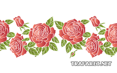 Roses écarlates 3 - pochoir pour la décoration