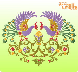 Déjeuner du coq - pochoir pour la décoration