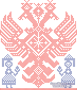Broderie russe 010 - pochoir pour la décoration