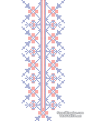 Broderie russe 012 - pochoir pour la décoration