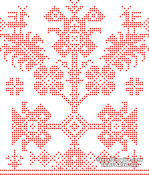 Broderie russe 013 - pochoir pour la décoration