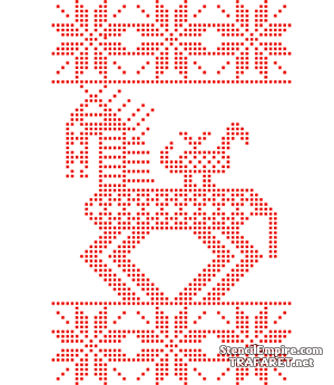 Broderie russe 014 - pochoir pour la décoration