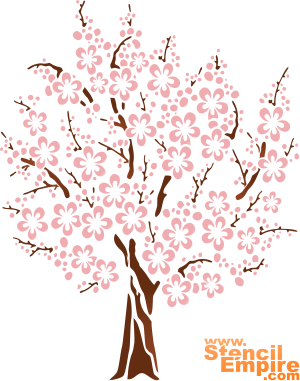 Sakura 3 - pochoir pour la décoration