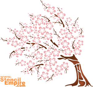 Sakura 4 - pochoir pour la décoration