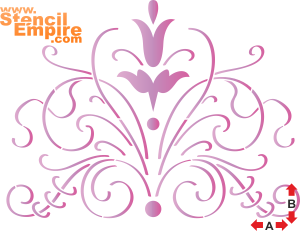 Monogramme dentelle 02 - pochoir pour la décoration