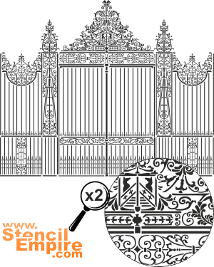 Portail anglais (Pochoirs avec motifs de dentelle)