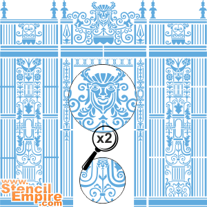 Grand portail (Pochoirs avec motifs de dentelle)