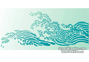 Vague de mer - pochoir pour la décoration