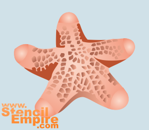 Étoile de mer (Pochoirs avec des habitants des récifs coralliens)