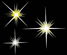 Étoiles - pochoir pour la décoration