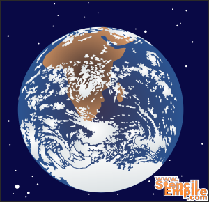 La Terre (Pochoirs sur l'espace et les étoiles)