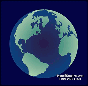 Planète Terre - pochoir pour la décoration