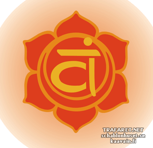 Chakra sacré - pochoir pour la décoration