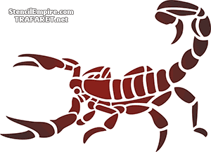 Scorpion - pochoir pour la décoration