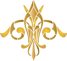 Monogramme vitrail - pochoir pour la décoration