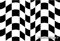 Drapeau à damier - pochoir pour la décoration
