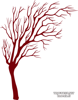 Arbre d'automne - pochoir pour la décoration