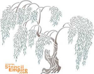 Saule pleureur 2 (Pochoirs avec arbres et buissons)