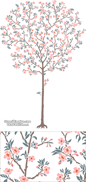 Cerisier - pochoir pour la décoration