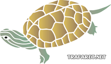 Tortue 05 - pochoir pour la décoration