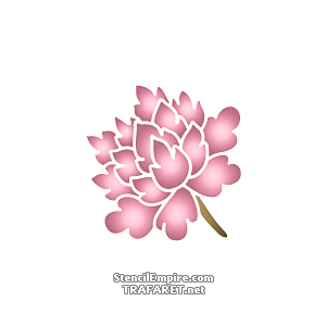 Fleur chinoise 4 - pochoir pour la décoration