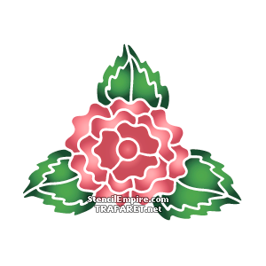 Éponge rose fleur 2A - pochoir pour la décoration