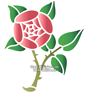Branches de roses primitives A - pochoir pour la décoration
