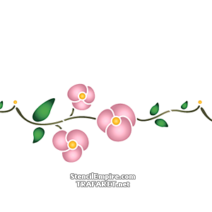 Rose musquée primitive B - pochoir pour la décoration