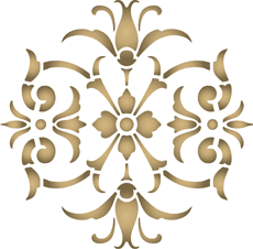 Rosace victorienne - pochoir pour la décoration
