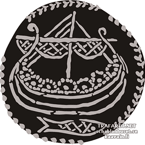 Pièce de monnaie viking - pochoir pour la décoration