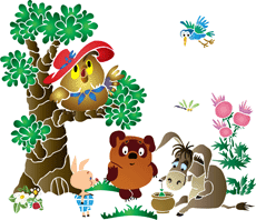 L'anniversaire de Bourriquet II - pochoir pour la décoration