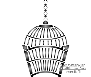 Cage à oiseaux 03 - pochoir pour la décoration