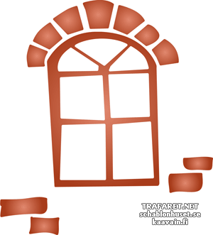 Vieille fenêtre - pochoir pour la décoration