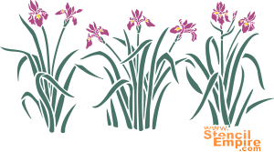 Iris - pochoir pour la décoration